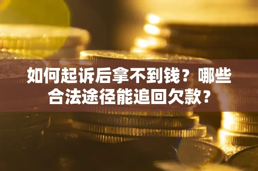 济南如何起诉后拿不到钱？哪些合法途径能追回欠款？