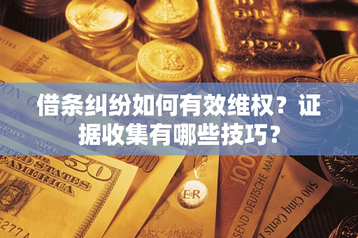 济南借条纠纷如何有效维权？证据收集有哪些技巧？