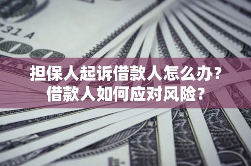 济南担保人起诉借款人怎么办？借款人如何应对风险？