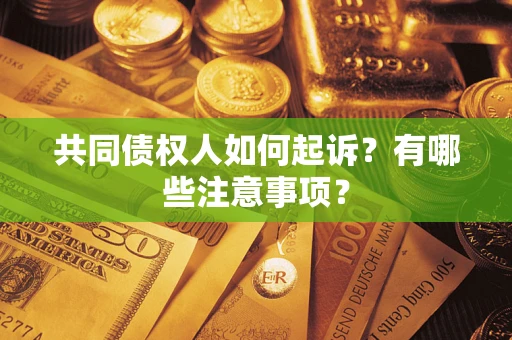 济南共同债权人如何起诉？有哪些注意事项？